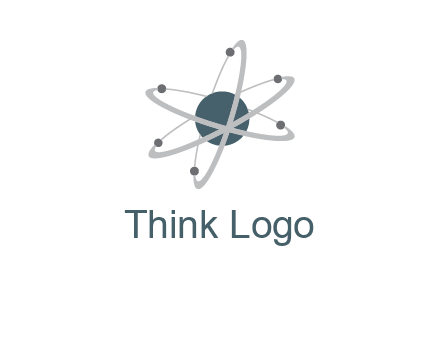 chemistry logo with atom