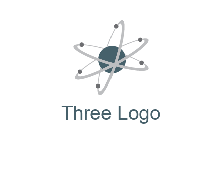 chemistry logo with atom