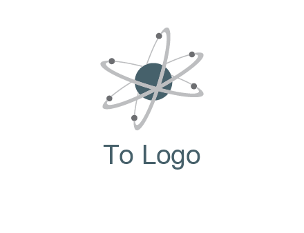 chemistry logo with atom