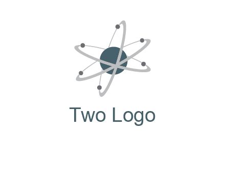 chemistry logo with atom