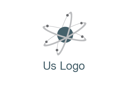 chemistry logo with atom
