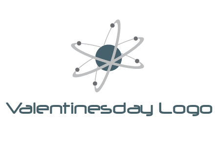 chemistry logo with atom
