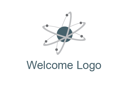 chemistry logo with atom
