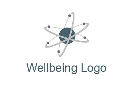 chemistry logo with atom