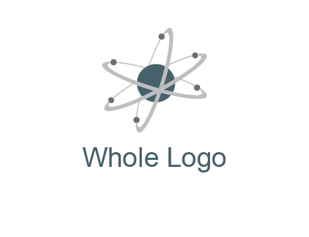 chemistry logo with atom