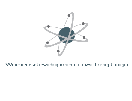 chemistry logo with atom