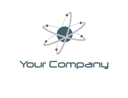chemistry logo with atom