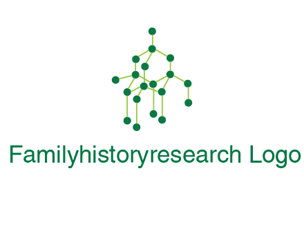 science or nuclear development logo with molecules logo