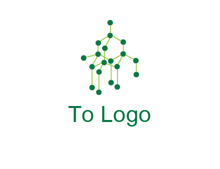 science or nuclear development logo with molecules logo