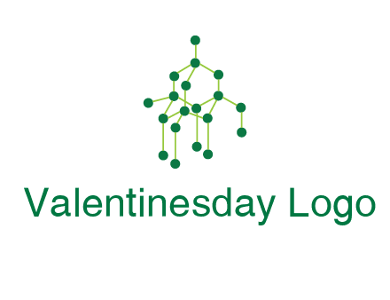science or nuclear development logo with molecules logo