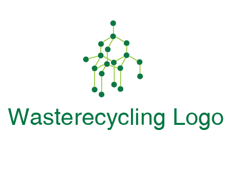 science or nuclear development logo with molecules logo