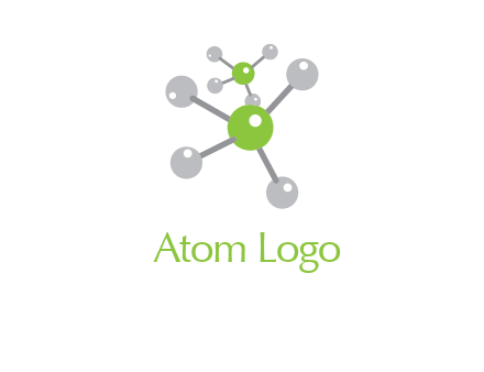 research logo with composition of molecules logo