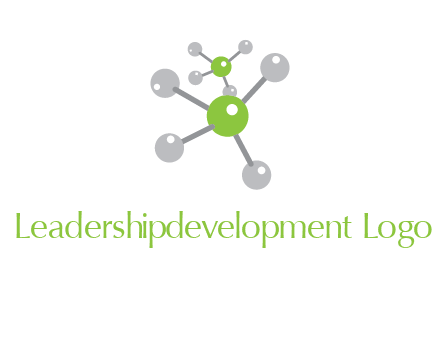 research logo with composition of molecules logo