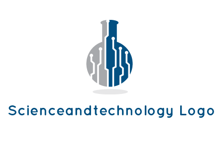 flask with circuit logo