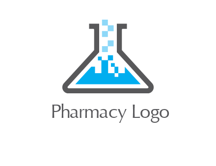 pharmacy logo with flask