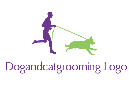 dog walking logo