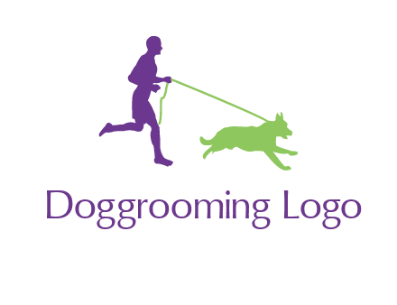 dog walking logo