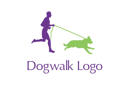 dog walking logo