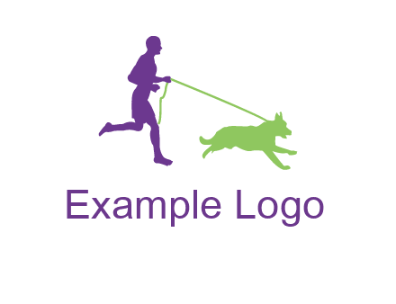 dog walking logo