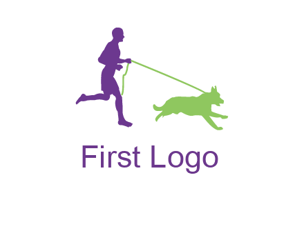dog walking logo