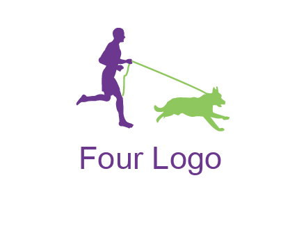 dog walking logo