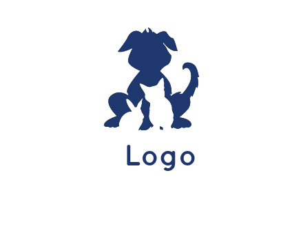 cat, rabbit and dog logo