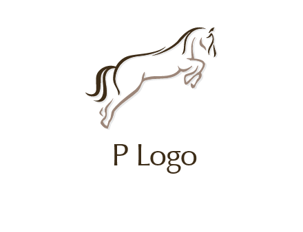 jumping stallion or horse logo