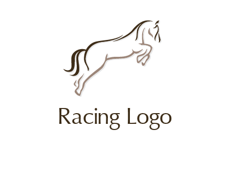 jumping stallion or horse logo