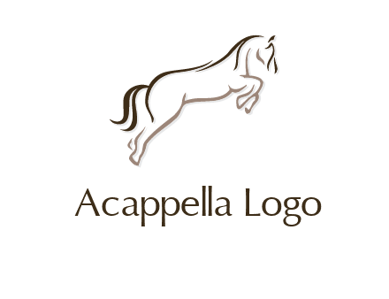 jumping stallion or horse logo