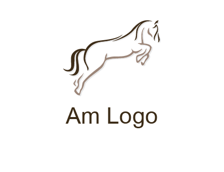 jumping stallion or horse logo