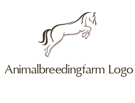 jumping stallion or horse logo