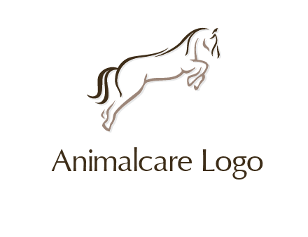 jumping stallion or horse logo