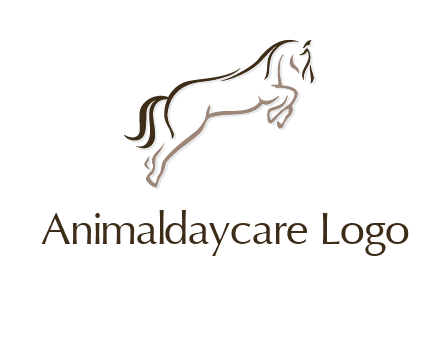 jumping stallion or horse logo