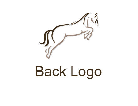 jumping stallion or horse logo