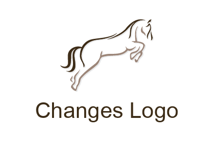 jumping stallion or horse logo