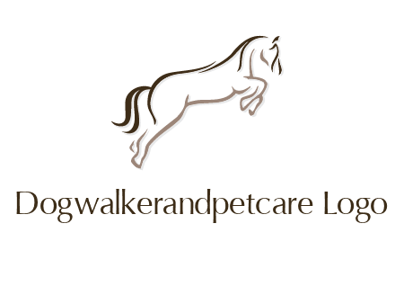 jumping stallion or horse logo