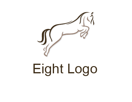 jumping stallion or horse logo