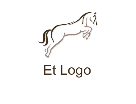 jumping stallion or horse logo