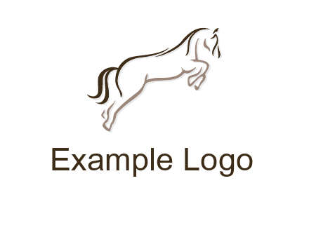 jumping stallion or horse logo