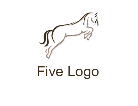 jumping stallion or horse logo