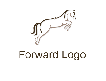 jumping stallion or horse logo