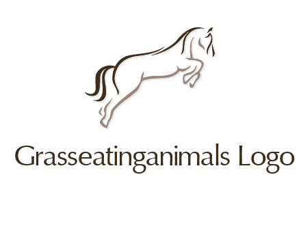 jumping stallion or horse logo