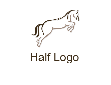 jumping stallion or horse logo
