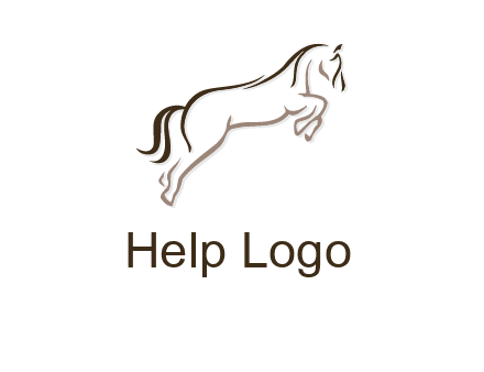jumping stallion or horse logo