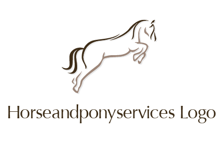 jumping stallion or horse logo
