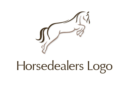 jumping stallion or horse logo