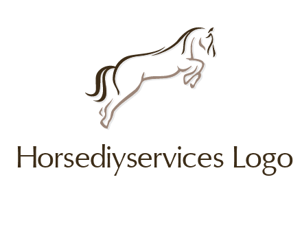 jumping stallion or horse logo