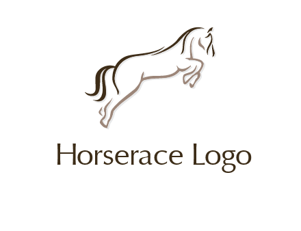 jumping stallion or horse logo