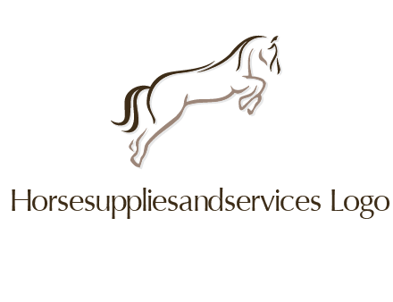 jumping stallion or horse logo