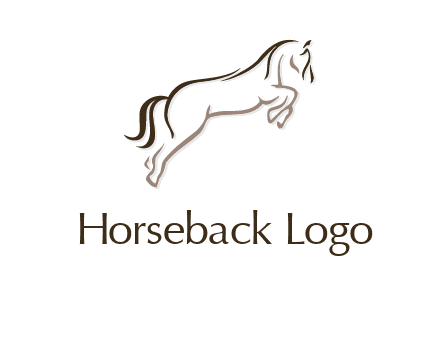 jumping stallion or horse logo